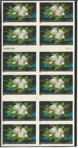 U.S. Scott #3872a Flower Stamps - Mint NH Booklet Pane