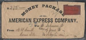 American Express, ca. 1870 Legal Size Envelope, Independe...