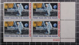 Scott C76 - 10 Cents Man On The Moon MNH - Plate Block Of 4 LR 31401 SCV - $1.10 