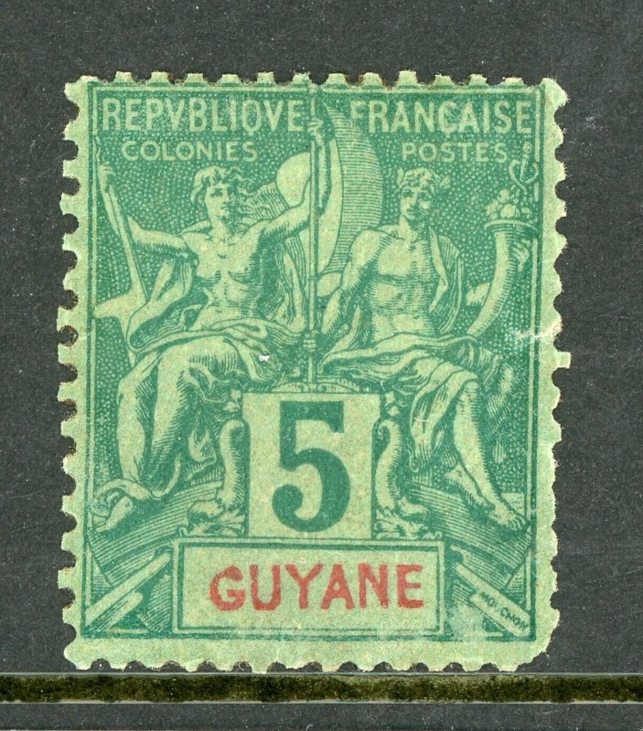 Guiana 1892 French Colony Guyane 5¢ Scott #35 Mint I387