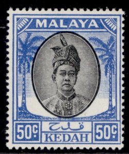 MALAYSIA - Kedah GVI SG87, 50c black & blue, M MINT.