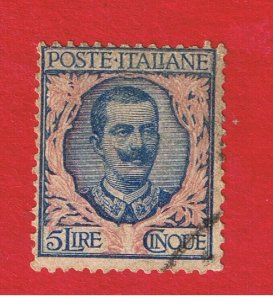 Italy #91  F-VF used   Emmanuel lll  Free S/H