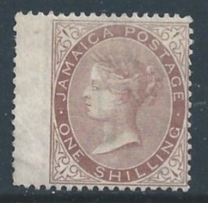 Jamaica #12 Mint No Gum 1sh Queen Victoria - Wmk. 1