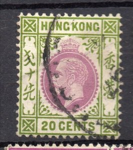 Hong Kong 1921 Early Issue Fine Used 20c. 309916
