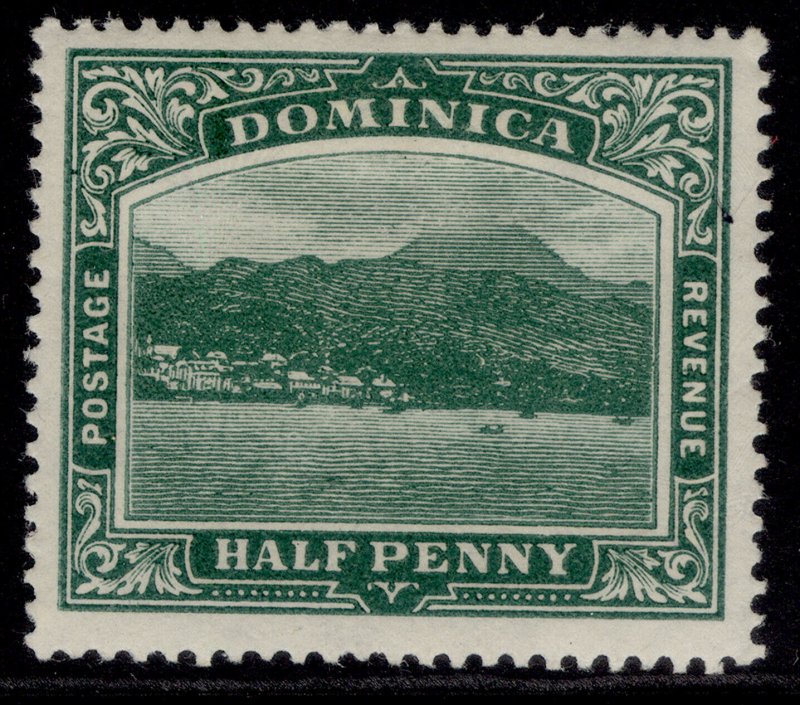 DOMINICA EDVII SG47b, ½d deep green, M MINT.