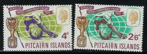 Pitcairn Is 60-61 MNH 1966 World Cup Soccer (fe1608)