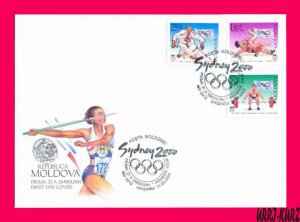 MOLDOVA 2000 Sports Olympics Sydney Australia Judo Wrestling Weightlifting FDC