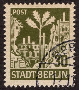1945, Germany, Allied Occupation of Berlin 30pf, Used, Sc 11N7