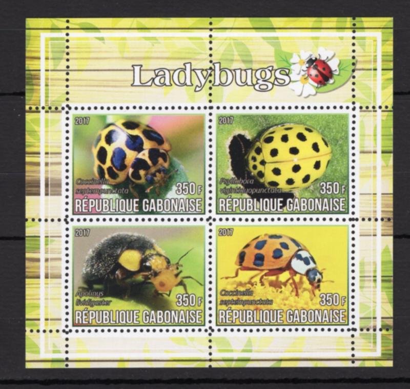 1pcs Nature Animals Ladybugs Perf  -Private Local issue/ not MNH