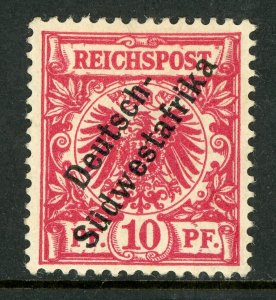 Germany 1898 Southwest Africa 10pf Carmine Scott 9 Mint E389