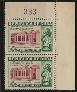 CUBA SC #  E14  MNH L TONE  THIN