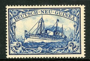 Germany 1901 New Guinea 2 Mark Blue Yacht Unwmk Scott # 17 VFU E374