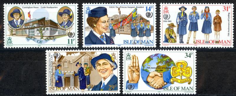 Isle of Man Sc# 276-280 MNH 1985 Girl Guides