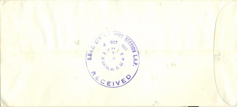 SINGAPORE - MALAYA: 1955 BOAC Souvenir Cover to UK; Sailing Ships, Map