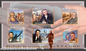 Mozambique 2012 MNH - Abolition of Slavery in USA 1862. Mi 5533-5538, Scott 2549