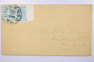 CSA - 1862 Richmond VA Cover to Fayetteville GA / #6 Singles - L38897