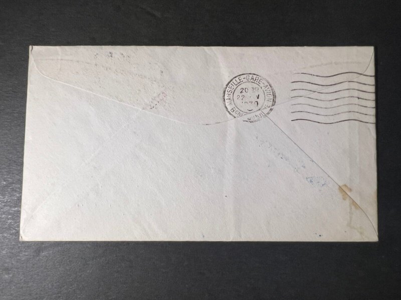 1939 Portugal FAM 18 FFC Airmail Cover Lisbon to Providence RI USA via Marseille