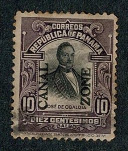 Canal Zone #41 U overprint on 10c Panama