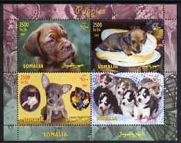 SOMALIA - 2004 - Puppies - Perf 4v Sheet - MNH - Private Issue