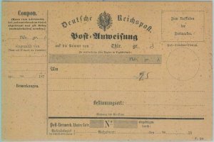 89296 - GERMANY  - Postal History - STATIONERY Formular CARD Money  Order