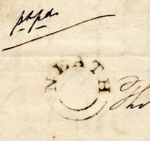 GB WALES Cover *NEATH* UDC Manuscript *Pd*7 Cardiff 1831{samwells-covers}PE269 