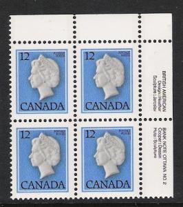 Canada #713 UR PL BL #2 Queen Elizabeth II 12