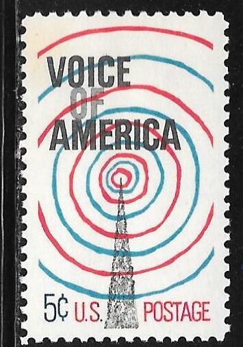 USA 1329: 5c Radio Transmission Tower and Waves, MNH, VF