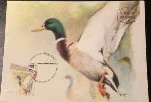 ISRAEL 1989.  Ducks. Full Series 4 Maxims Cards. Yv 1075/8. NEW-