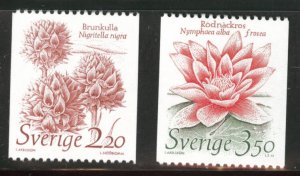 SWEDEN Scott 1528-1529 MNH** 1985 Flower coils