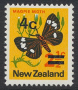 New Zealand  SC# 480 * SG 957d MNH Moth 1973 surcharged see details & Scans