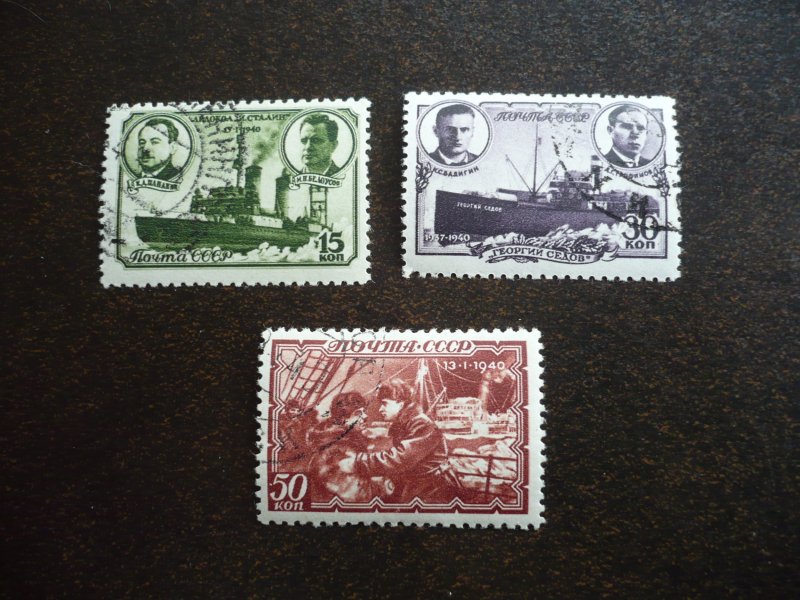 Stamps - Russia - Scott# 772-774 - Used Part Set of 3 Stamps