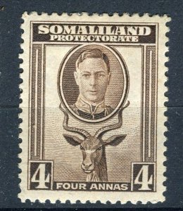 SOMALILAND; 1938 early GVI pictorial issue Mint hinged 4d. value