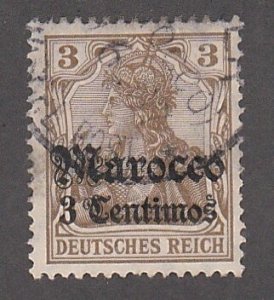 Germany Offices in Morocco # 33, Used 1/3 Cat.