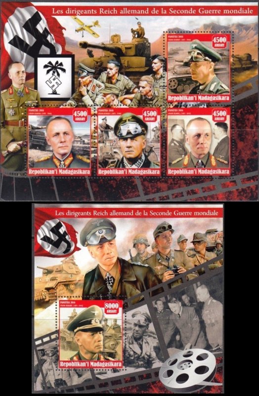 MADAGASCAR 2016 WORLD WAR II ROMMEL GUERRE MONDIALE [#1641P]