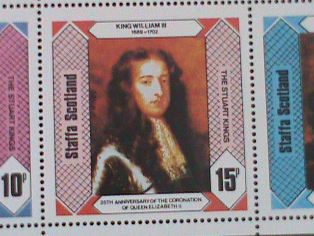 ​STAFFA-SCOTLAND-1978-25TH ANNIV: CORONATION-QUEEN ELIZABETH II-MNH SHEET-VF