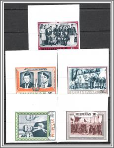 Philippines John Kennedy Imperf Set & Souvenir Sheet MNH