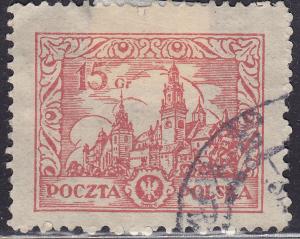 Poland 232 Wawel Castle, Cracow 15Gr 1925