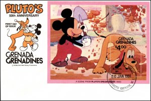 Grenada Grenadines 428-429 Disney's Set of Two U/A FDCs