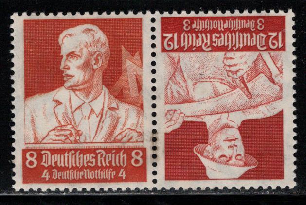 Germany Reich Scott # B63, B64, mint hr, tete beche, K24