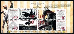 [78188] Gambia 2008 Olympic Games Los Angeles Equestrian Nishi Sheet MNH