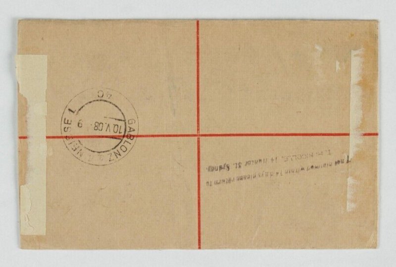 NEW SOUTH WALES Registered Envelope 1898 QV 3d Red size G curved flap to Austria