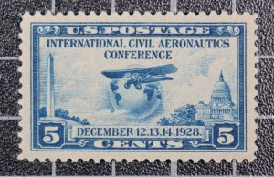 Scott 650 - 5 Cents Civil Aeronautics - OG MH - PSE Cert 98J - SCV $60.00