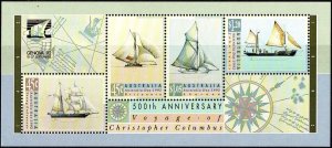 Australia 1992 Columbus 500th Anniversary Minisheet OP GENOVA '92 MNH