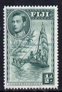 Fiji 1938-55 KG6 1/2d native Sailing Canoe P14 unmounted ...