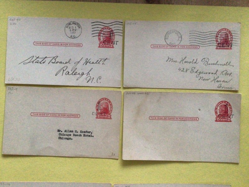 United States Washington Surcharge 1920 used postal cards postcards Ref 66764