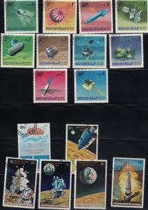 6 Different  Hinged Cancelled  Topical Space Sets   #02 SPACE