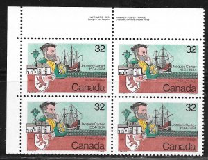 Canada 1011: 32c Jacques Cartier, Block, MNH, VF