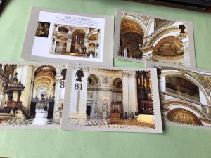 St Pauls Cathedral Royal mail set  postcard stamps card Ref 53350