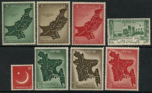 PAKISTAN Sc#79-86 1955-1956 Four Complete Sets OG Mint NH