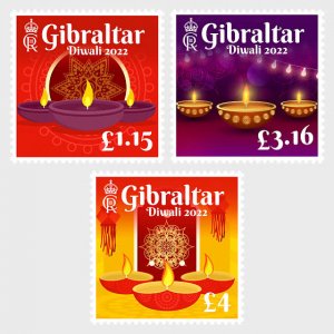 Gibraltar - Postfris/MNH - Complete set Diwali 2022